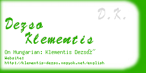 dezso klementis business card